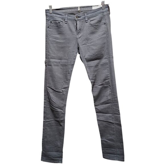 Rag & Bone Gray Slim Fit Jeans Womens Size 26 Mid-Rise Stretch Denim 5-Pocket De - Picture 1 of 12